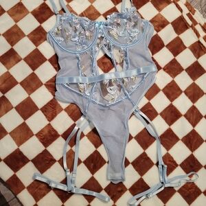 Baby Blue One Piece Lingerie